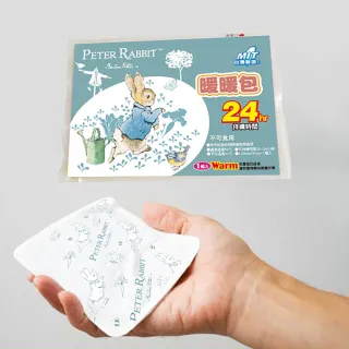 【PETER RABBIT 比得兔】24H手握式暖暖包 24入 增量1.1倍(8片/包 台灣製造/平均溫度53℃/即期良品2026/10)