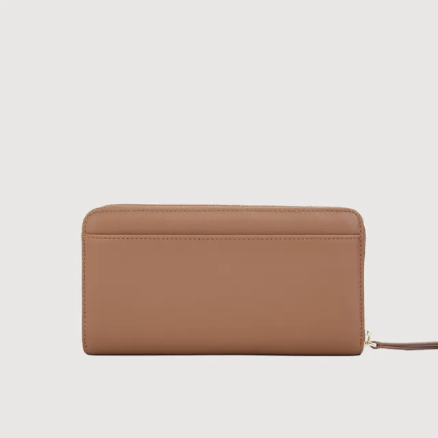 【BRAUN BUFFEL 德國小金牛】絲妲莎-S 13卡拉鍊長夾-黑色/麥色(BF875-602-BK/BRA) 錢包送禮推薦