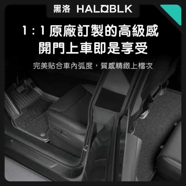 HALOBLK黑洛 特斯拉 煥新版Model Y Juniper 雙層腳踏墊 速乾毯面腳墊防護配件(雙層腳踏墊)