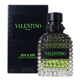 【VALENTINO 范倫鐵諾】Born in Roma Green Stravaganza 訂製羅馬淡香水-綠 EDT 50ml