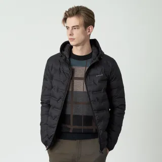 【pierre cardin 皮爾卡登】休閒服飾 男款 85%羽絨保暖 石墨烯蓄熱連帽與羽絨外套-黑色(5255771-99)