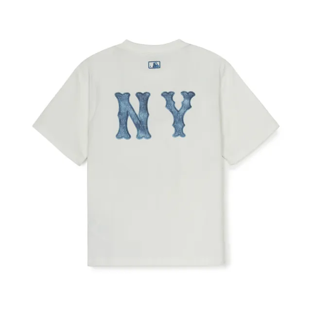 【MLB】童裝 短袖T恤 Monogram系列 紐約洋基隊(7ATSM0953-50IVS)