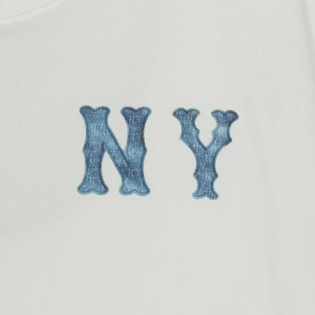 【MLB】童裝 短袖T恤 Monogram系列 紐約洋基隊(7ATSM0953-50IVS)