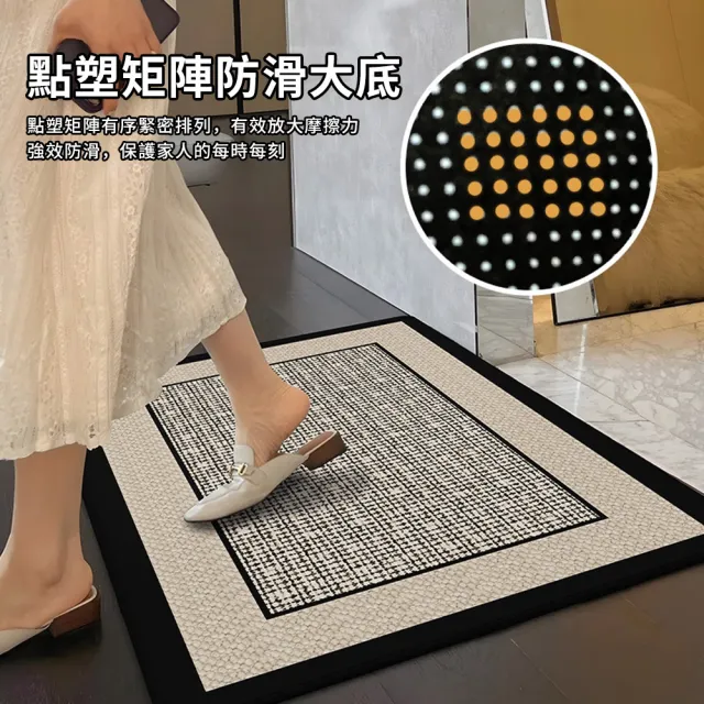 【LZQ】加厚防滑玄關地墊 50*80CM 耐磨刮沙地墊 吸水浴室地墊 地毯 腳踏墊 門墊