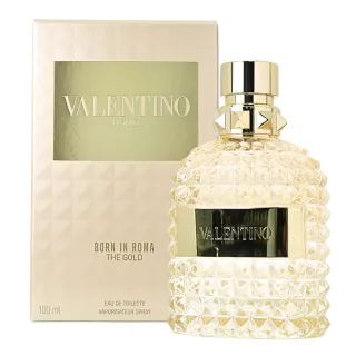 【VALENTINO 范倫鐵諾】Born in Roma The Gold 訂製羅馬男性淡香水 EDT 100ml(奢金限定版)