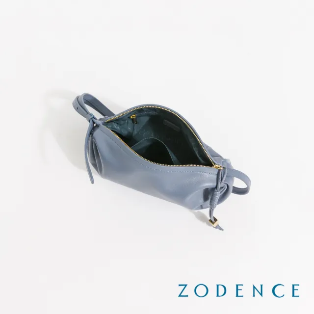 【ZODENCE 佐登司】MOZ進口真皮抓皺迷你斜背包(多色/手機包)