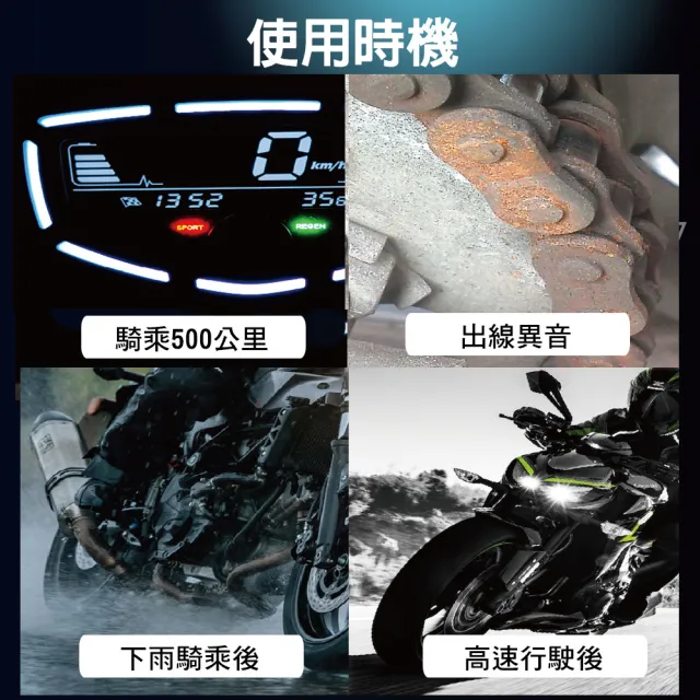 【WILITA 威力特】鏈條潤滑清潔專業超值五件組(不甩油 不染塵  適GOGORO 重機 自行車  檔車)