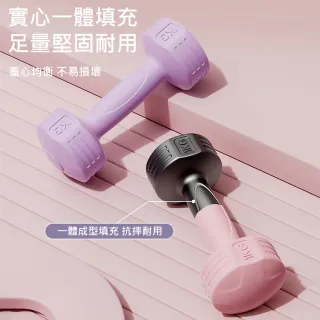 【X-BIKE】1KG時尚彩色款啞鈴2支入XFE-T482(環保材質/一體成型)
