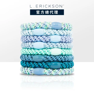【L. ERICKSON 官方旗艦】粗版 彈力髮圈 8入 〈淺海藍〉