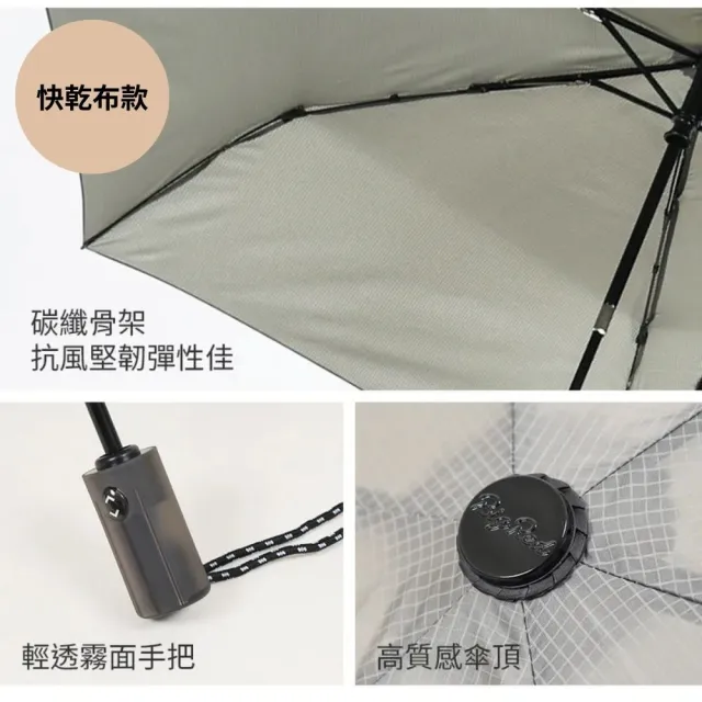 【雨傘王】BigRed 極輕薄系列 安全防回彈 折疊傘 超輕量 防曬降溫 分段收 抗UV 晴雨傘(終身免費維修*)
