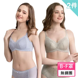 【Swear 思薇爾】超值2件組 沁涼感Bra系列軟鋼圈/無鋼圈蕾絲包覆中大尺碼女內衣 (買一送一/共2件)