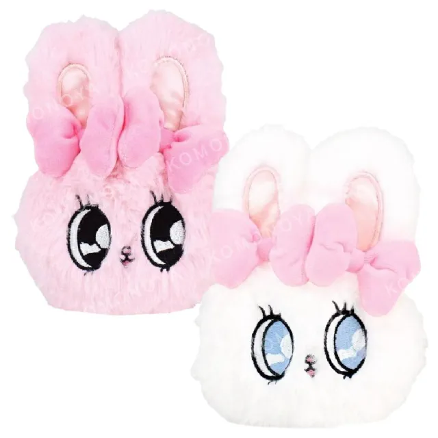 【小禮堂】雙11 Esther Bunny 艾絲樂小兔 絨毛造型零錢包吊飾 大臉款(平輸品)