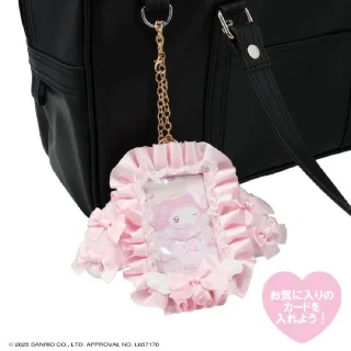【小禮堂】Sanrio 三麗鷗 x 粧美堂 造型拍立得小卡收納套吊飾 緞帶 天使與惡魔 美樂蒂 酷洛