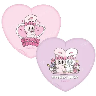 【小禮堂】Esther Bunny 艾絲樂小兔 造型鏡梳組 愛心款(平輸品)