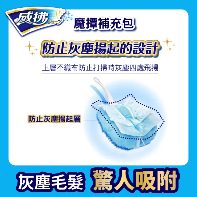 【威拂】魔撢補充包 箱購(共44片 贈濕拖巾12片)