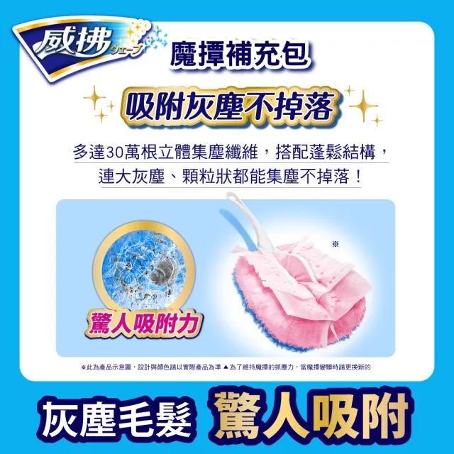 【威拂】魔撢補充包1入組(粉色 4片x3包/組)