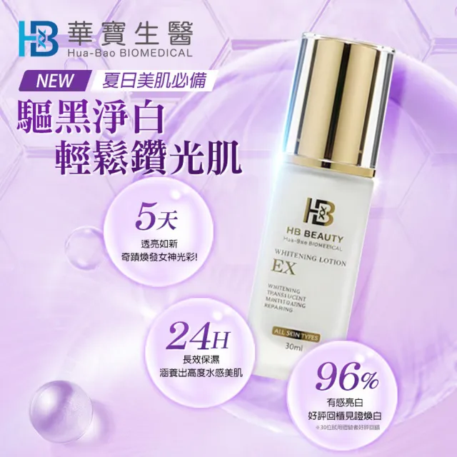 【華寶生醫】微生態超能修護乳液EX超淨白30ml(臉頸部位專用)
