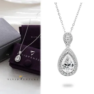 【Vividventure 亞帝芬奇】金+18K GIA 1克拉 FSI2 天然鑽石 真鑽 項鍊 波光閃爍