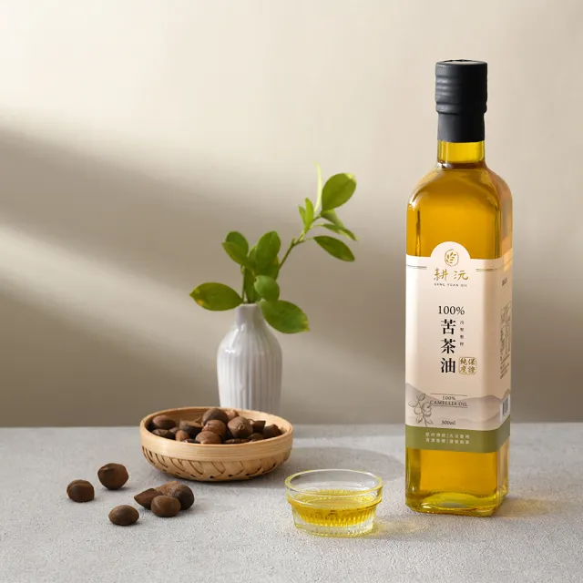【GENG YUAN 耕沅】耕沅100%冷壓壓榨苦茶油&黑麻油 500ml組合(苦茶油黑麻油)