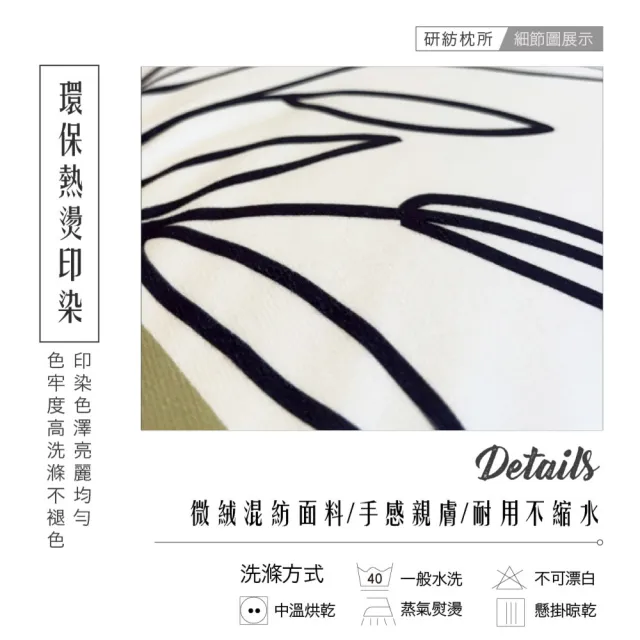 【HEAVEN 研紡枕所】大抱枕四入組－微絨布草綠兔兔系列大抱枕-60x60cm(四入組、大靠枕、沙發靠墊)