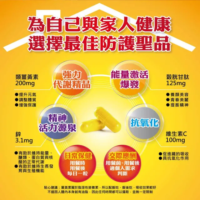 【金車補給園】薑黃萃取物+GSH複方膠囊6瓶組(30粒/瓶)