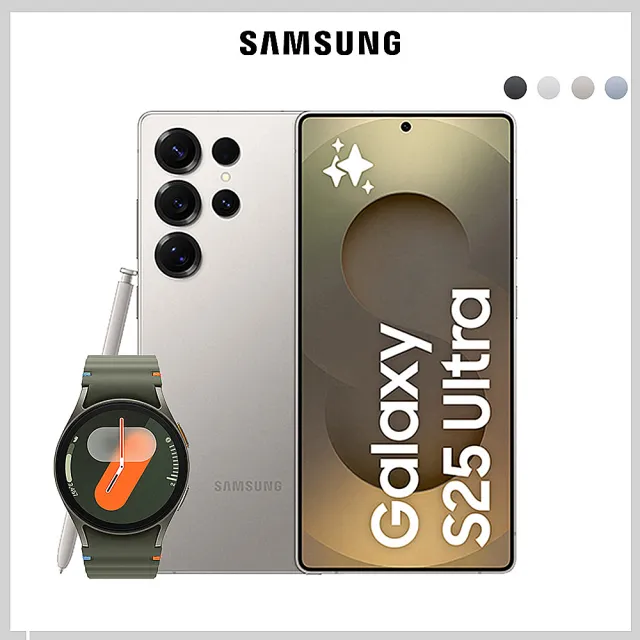 Watch7 40mm組【Samsung 三星】Galaxy S25 Ultra 5G 6.9吋(12G/512G/高通驍龍8 Elite/2億鏡頭畫素/AI手機)