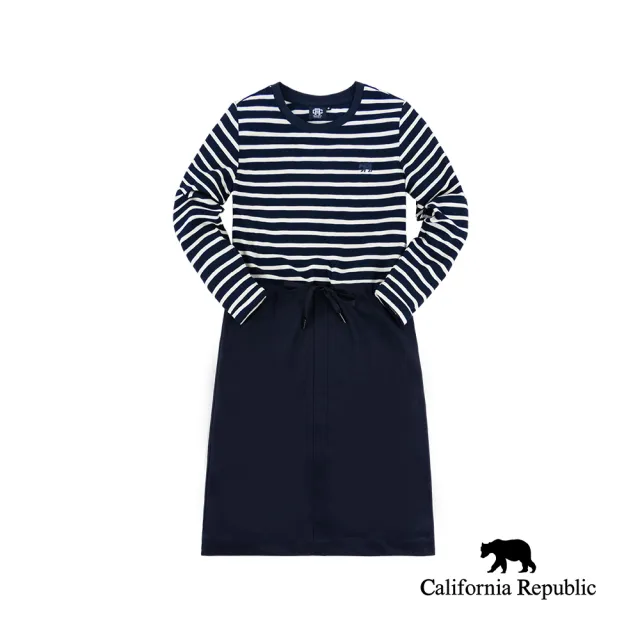 【California Republic】條紋拼接長洋裝(女版)