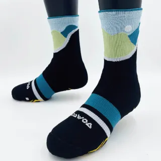 【WOAWOA】買一送一 山巒之空-四向止滑能量登山襪-中高筒(登山襪 止滑襪 運動襪 長襪 高筒襪 保暖襪)