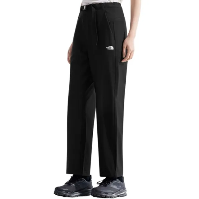 【The North Face】長褲 女 運動褲 防風 防潑水 拉鍊口袋 W MID-WEIGHT ESSENTIAL 黑 NF0A8BWGJK3