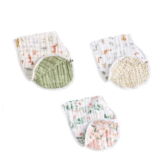 【aden+anais 官方直營】圍兜拍嗝兩用巾(彩墨田野/彩墨蝶舞/彩墨叢林)