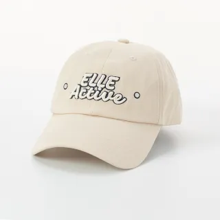 【ELLE ACTIVE】休閒百搭字母刺繡棒球帽-淺卡其色(EA25A1WH002#81)