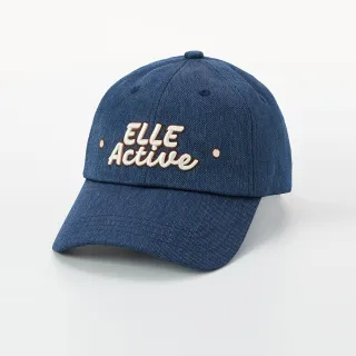 【ELLE ACTIVE】休閒百搭刺繡丹寧棒球帽-藍色(EA25A1WH001#35)