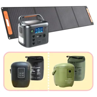 【emirai】次世代行動電站1500W+200W太陽能板組-太空灰EMR1500(戶外防災露營儲能電站/安全耐用磷酸鐵鋰)