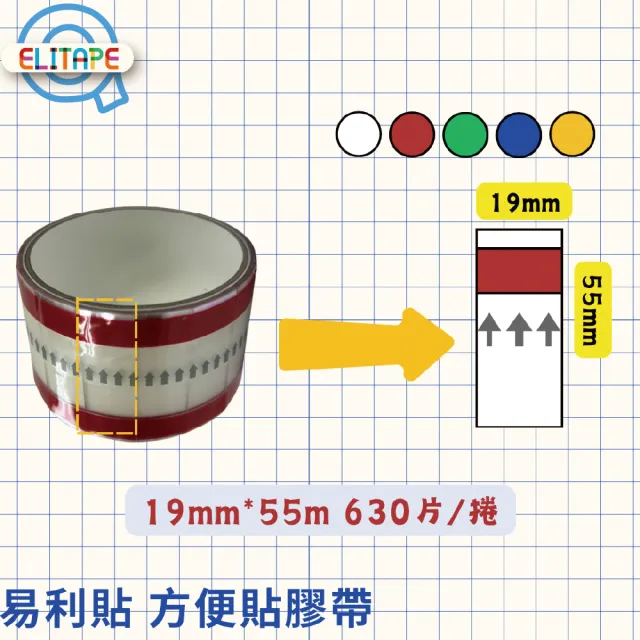 【CLEAN 克林】抽取式OPP封口方便膠帶(易撕貼｜40入｜15mm*55mm*800片/捲｜易利貼)