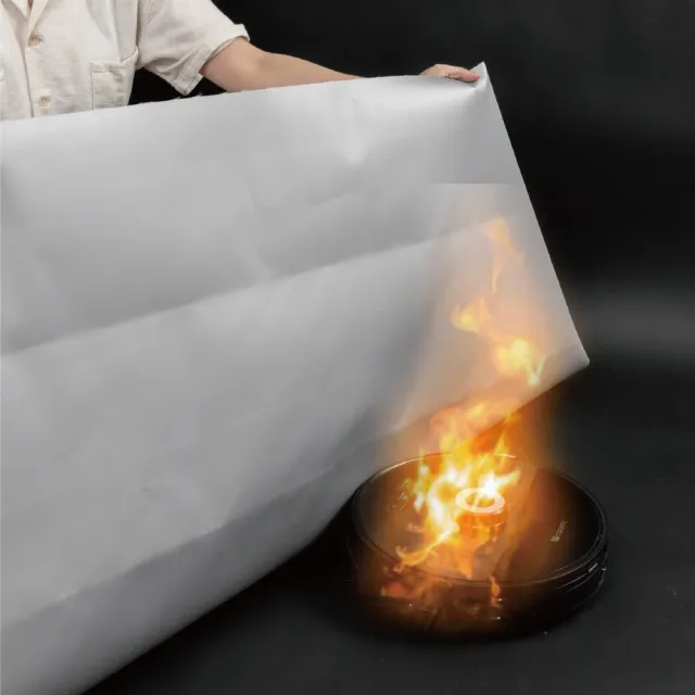 【正德防火】鋰電池玻纖 小防火毯100X75cm(雙面矽膠塗層-含帆布袋)