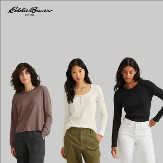 【Eddie Bauer】女款長袖吸排/羅紋打底上衣 任選