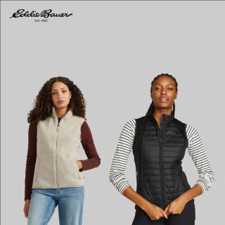 【Eddie Bauer】女款保暖抓絨背心/輕量混合式背心 任選