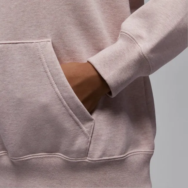 【NIKE 耐吉】連帽上衣 女 AS W J FLT FLC FT PO 24 喬丹 運動 休閒 灰棕色(HJ1312292)