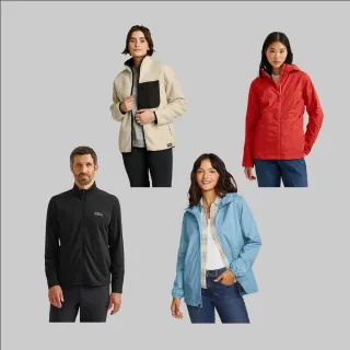【Eddie Bauer】男女款抓絨全拉鍊外套/輕量防水外套 任選