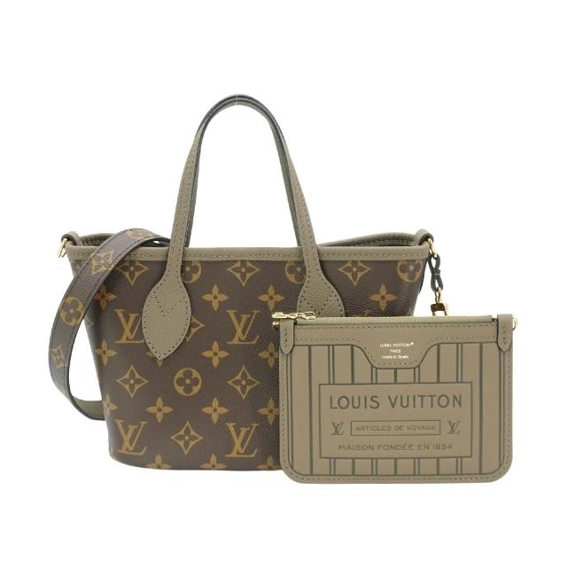 LV LOUIS VUITTON路易威登 M12109 經典 Neverfull Bandoulière Inside Out BB 雙面手提/斜背包