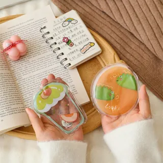 【晴安居】一掰即熱快速升溫小巧便攜暖手寶 Q萌造型可重複使用暖暖包(1入)