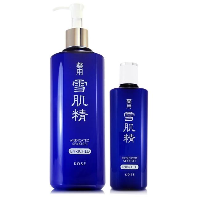 【KOSE 高絲】雪肌精化妝水500ml+360ml-極潤型.禮盒組 - 贈無限肌緻晨淨拋光潔顏精華100g(專櫃公司貨)