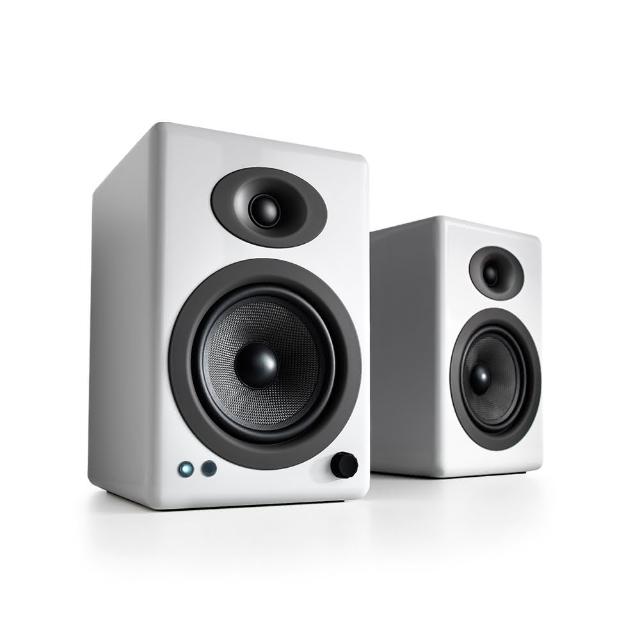 【Audioengine】A5+ 主動式立體聲藍牙書架喇叭(白)