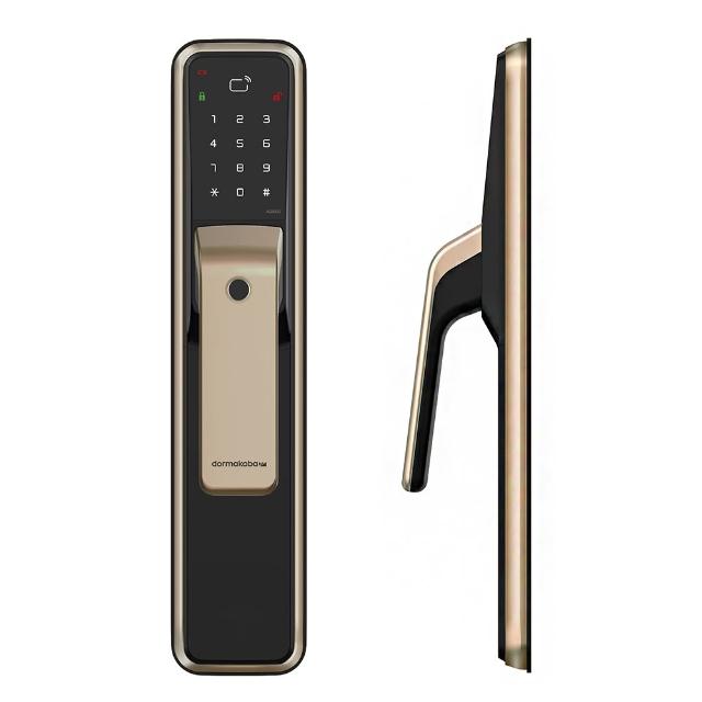 dormakaba AS850 四合一電子鎖，支援指紋、感應卡（悠遊卡、一卡通、dormakaba專用卡）、密碼（4-12位數）、鑰匙開門。可登入100張感應卡及100組指紋，適用門厚4-10cm，使用8顆AA鹼性電池，電池壽命依使用頻率而定。緊急電源支援9V電池或TYPE-C外接行動電源。產地韓國，保固二年，NCC認證碼CCAN20LP1340T5，提供安全便捷的智慧門鎖解決方案。