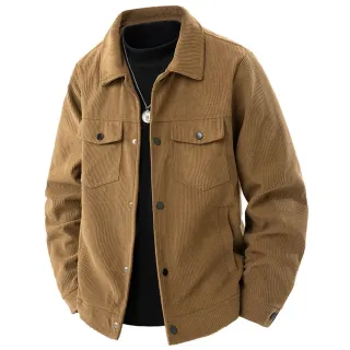 【紐約精品】限時搶購 美式工裝外套立領夾克薄外套秋冬商務簡約上衣大碼休閒男裝(燈芯絨男外套4色n1lc22)