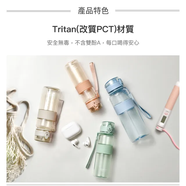 【LocknLock 樂扣樂扣】超值二入組 官方直營 Tritan優質彈蓋提帶水壺 650ml(兩色任選/Tritan材質/運動水壺)