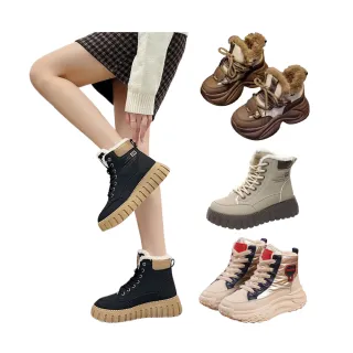 【K.W.】MOMO限定現貨跨年迎新保暖雪靴火紅色柔防滑防潑水登山鞋(靴子 健走鞋 休閒鞋 滑雪 雪鞋 多款可選)