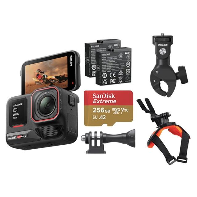 【Insta360】Ace Pro 2 翻轉螢幕運動相機 雙電版 機車套裝(原廠公司貨)