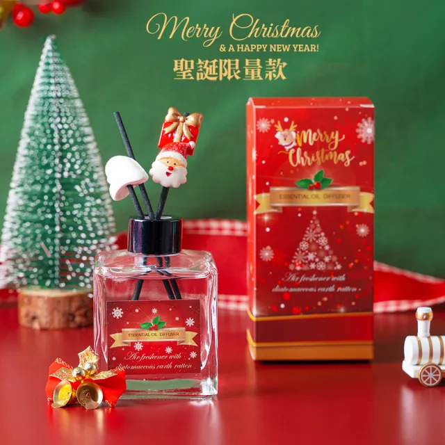 【QIDINA】2入 冬季限定硅藻土擴香瓶 200ml(/送禮/生日禮物 )
