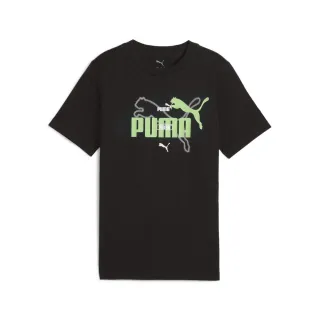 【PUMA官方旗艦】基本系列Logo Lab Summer短袖T恤 孩童 68579501(短t 黑色)